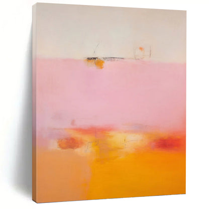 “Pink & Orange Subtle Abstract Field” Painting On Canvas DKH0992