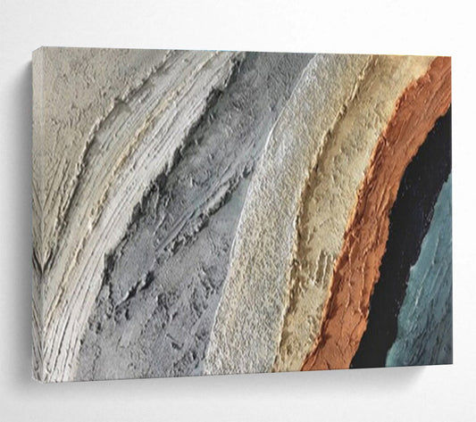 Colorful Textured Layers - Abstract Impasto Painting On Canvas DKH619