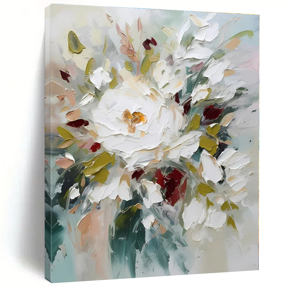 Colorful Floral Bouquet - Impasto Floral Oil On Canvas CT1332