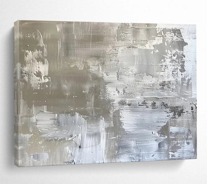 “Monochrome Textured Abstraction” Abstract Painting On Canvas DLZ104