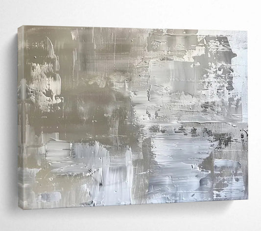 “Monochrome Textured Abstraction” Abstract Painting On Canvas DLZ104