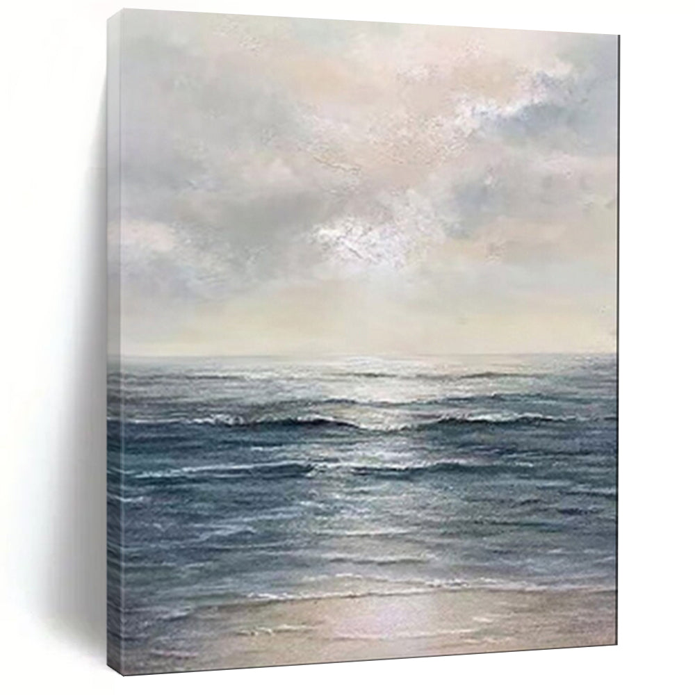 “Serene Sea at Dawn” – Realistic Seascape Oil CT2101