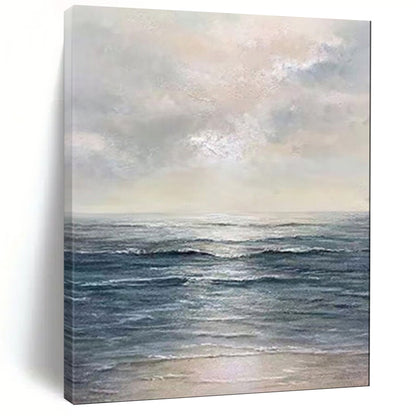“Serene Sea at Dawn” – Realistic Seascape Oil CT2101