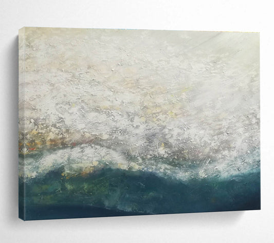 Serene Textured Seascape Painting On Canvas DKH298