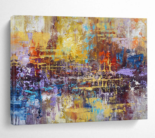 Colorful Abstract “Lively Urban Impression” Painting On Canvas DKH154