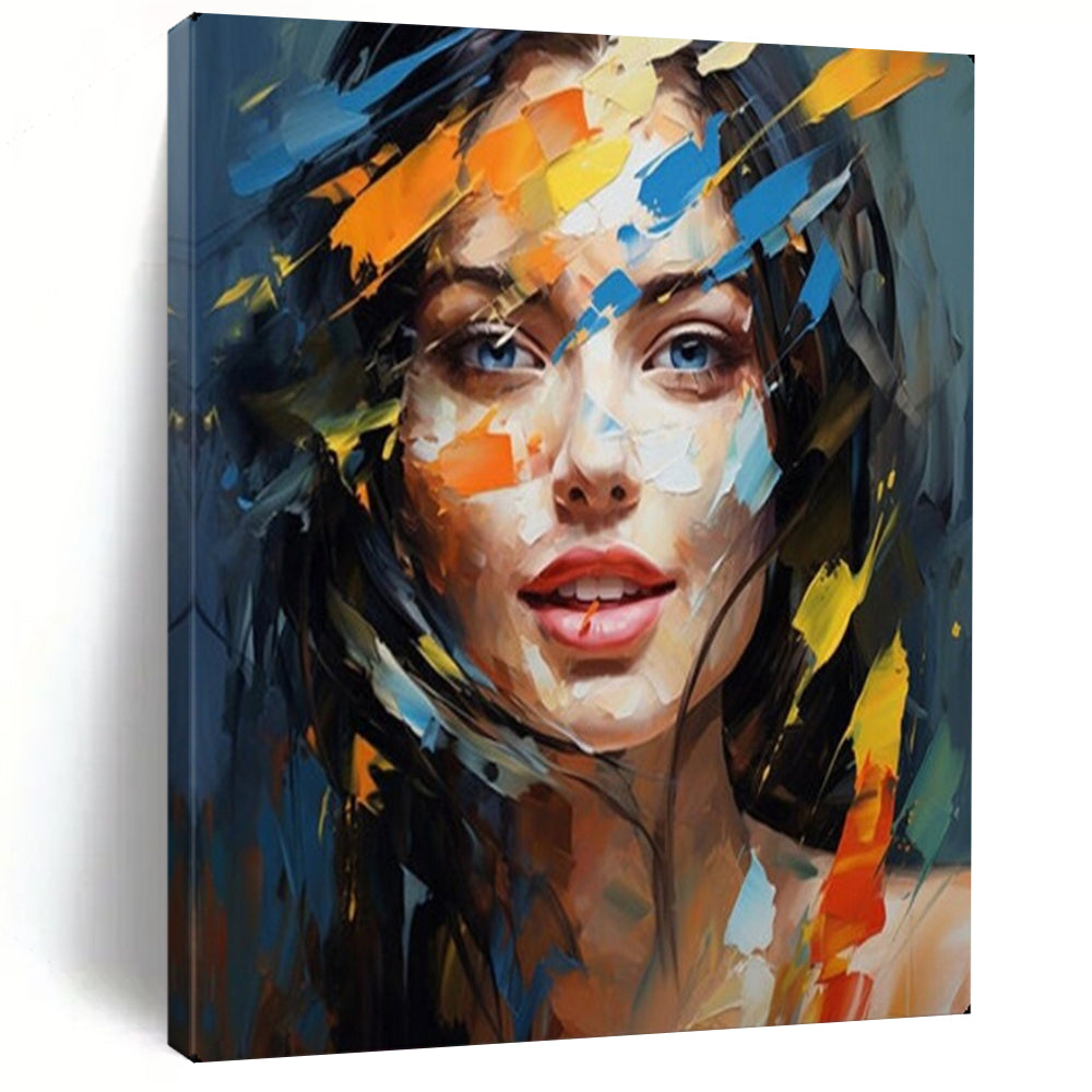 “Vibrant Abstract Portrait” – Expressive Oil Painting On Canvas CT2126