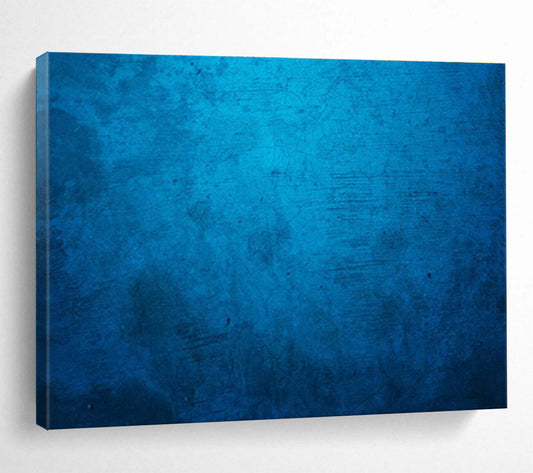 Textured Blue Surface - Abstract Impasto Painting On Canvas DKH616