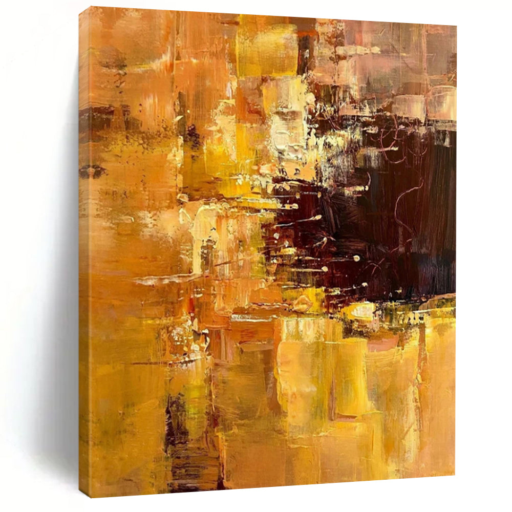 Warm Abstract Chaos - Expressionist Abstract Painting On Canvas CT2302