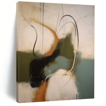 “Colorful, Abstract Flow ‘Energetic Fusion’” - Impasto Abstract Painting On Canvas DTP365