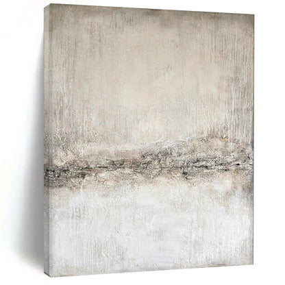 “Pure White & Light Gray Minimalist” – Abstract Minimalist Art CT0966