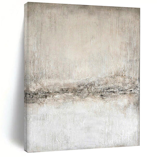 “Pure White & Light Gray Minimalist” – Abstract Minimalist Art CT0966