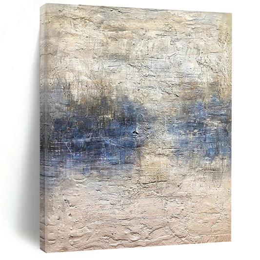 “Blue - Gray Blended Textures” – Abstract Textured Painting CT0965