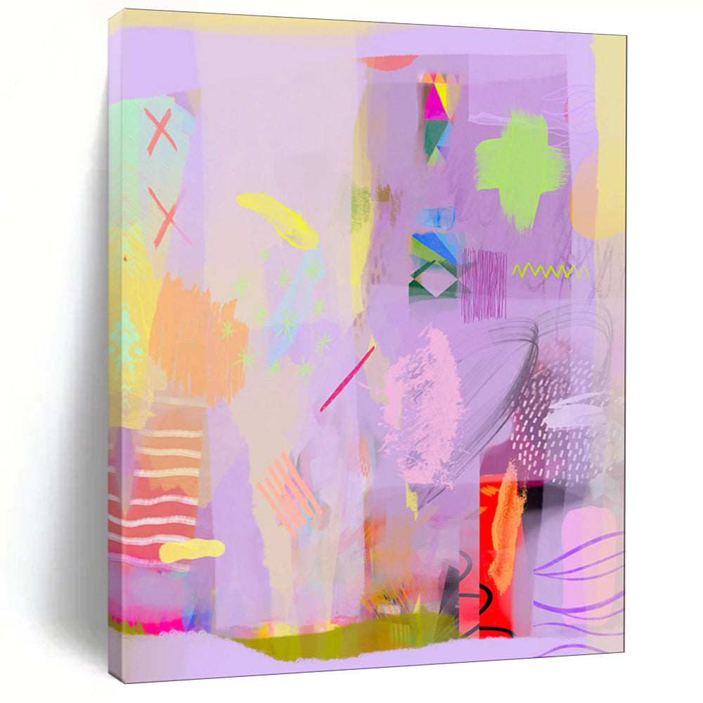 “Lavender Haze” - Abstract Brushstroke Dreamscape Art on Canvas CT1865