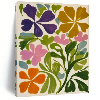 “Bold Floral Burst: Colorful Botanical Gouache Painting” ，Botanical Gouache Art CT0877