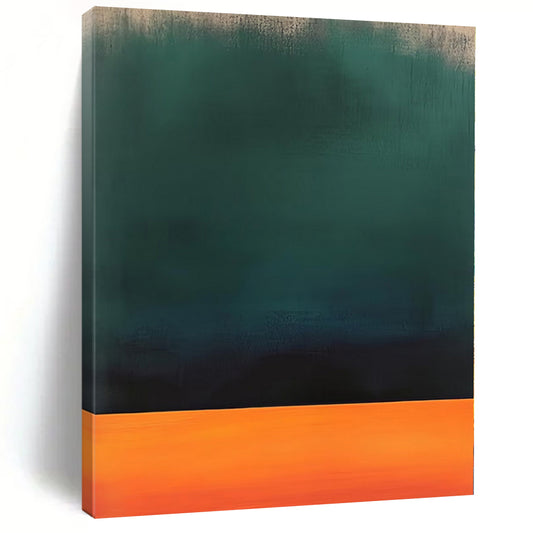 “Green - Orange Color Blocks” – Color Field Painting CT1188