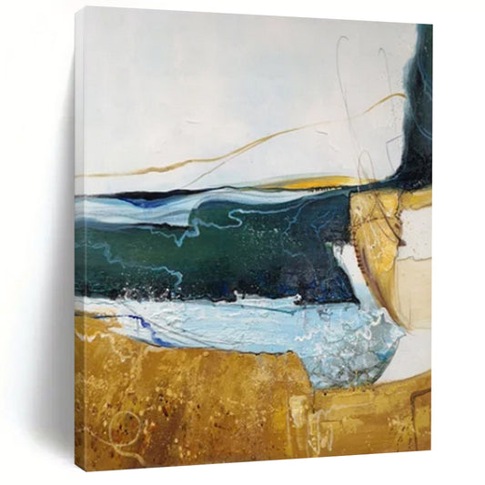 “Seascape - Inspired Abstract” - Abstract Painting On Canvas CT2337