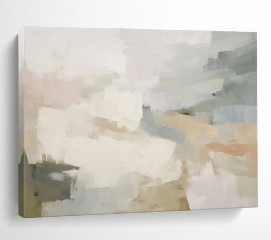 Soft Pastel Abstract - Gentle Hues and Loose Brushstrokes Painting On Canvas DKH044