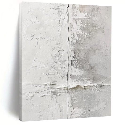 “White - Gray Textured Wall” – Minimalist Abstract Art CT1016