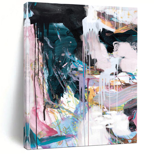 “Colorful Dripping Abstract” - Vivid Mixed - Color Dripping Painting On Canvas DTP191