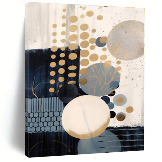 Gold - Dot Minimalist Abstract - Abstract Minimalist Print CT1263