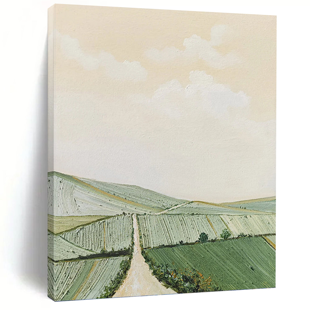 Pastel Landscape with Path - Landscape Painting On Canvas DKH1449