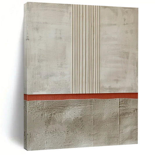 “Neutral Tonal Stripes” - Minimalist Textured Painting On Canvas DTP026