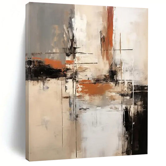 “Neutral - Toned Abstract Layers” - Abstract Expressionist Painting On Canvas DTP112