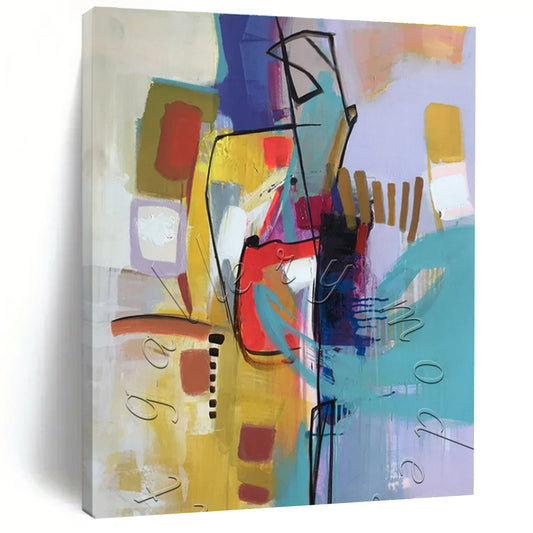 “Vibrant Abstract Shapes” ，Colorful Abstract Composition CT0889