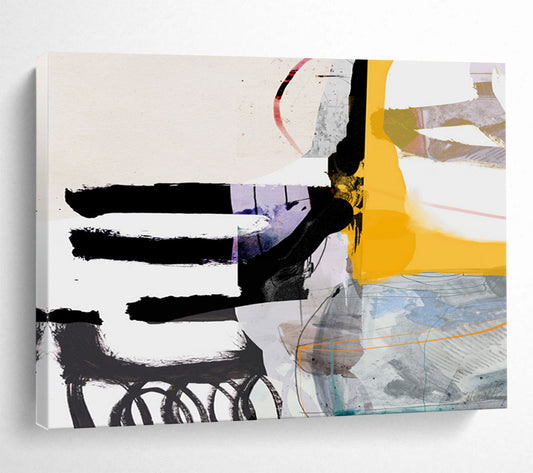 “Bold Color Block Collage” Modern Abstract Painting On Canvas DLZ112