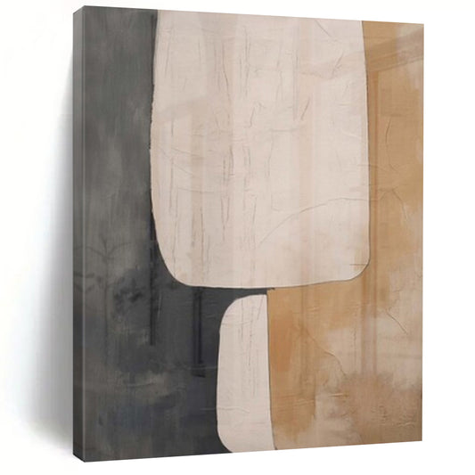 “Muted Shape Overlap” – Minimalist Abstract Art CT1047