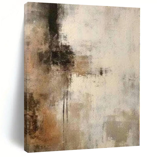 “Brown - Gray Textured Abstraction” Abstract Acrylic Art CT0249
