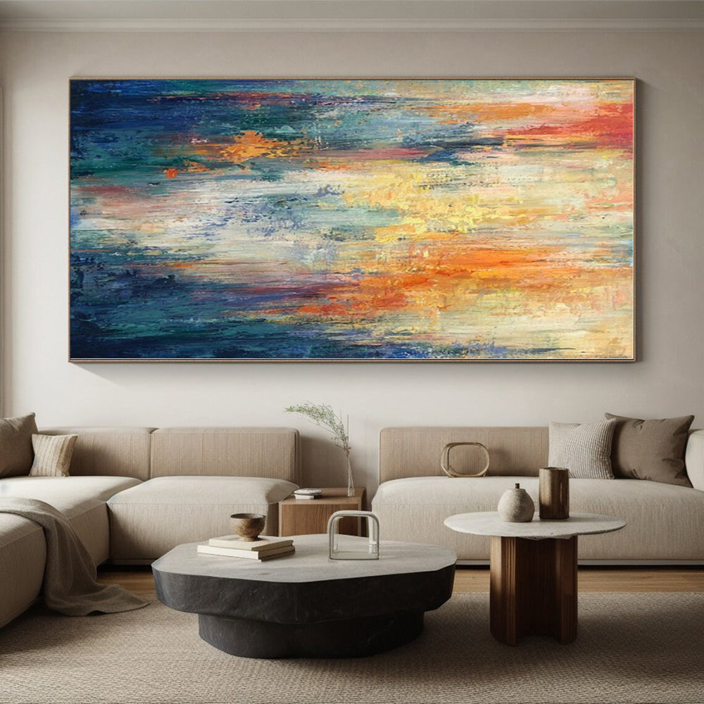 “Colorful Vertical Abstract Flow” - Abstract Expressionist Art CT0416