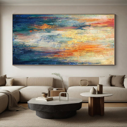 “Colorful Vertical Abstract Flow” - Abstract Expressionist Art CT0416