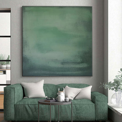 “Soft Green Gradient”，Minimalist Abstract Oil Painting CT0572