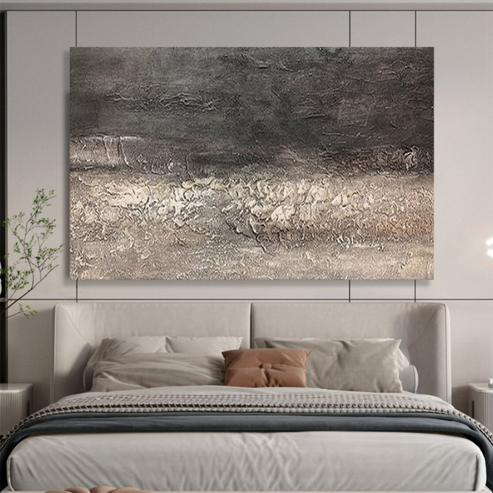 “Dark Textured Layers” - Charcoals, grays, browns; deep, cracked - texture abstraction CT1629