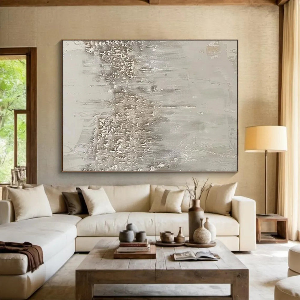 “Textured Gray Layers” Abstract Acrylic Art CT0270