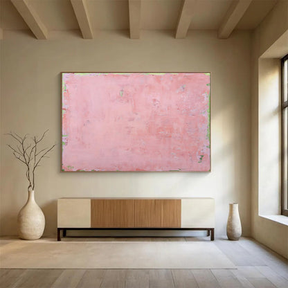 Pale Pink with Subtle Textures - Soft Color Field Art CT1791