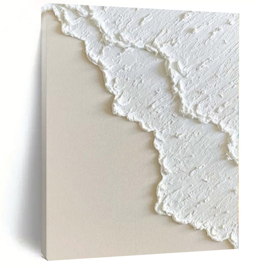 “White Textured Scallops” Plaster - Effect Acrylic Art CT0170