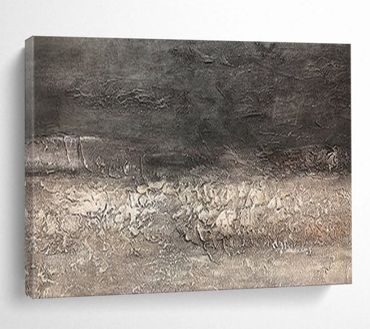“Dark Textured Layers” - Charcoals, grays, browns; deep, cracked - texture abstraction CT1629