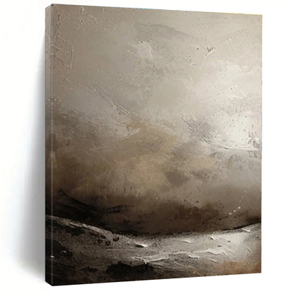 “Misty Monochrome Landscape”，Abstract Atmospheric Oil Painting CT0550