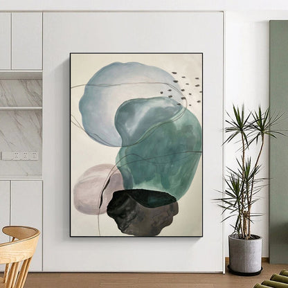 “Soft Color Shapes Abstraction” - Abstract Minimalist Art CT0461