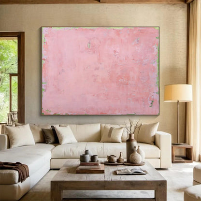 Pale Pink with Subtle Textures - Soft Color Field Art CT1791