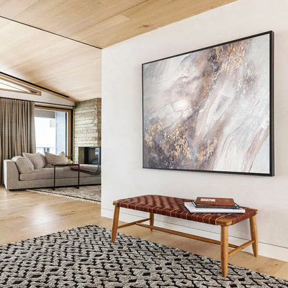 “Neutral and Gold Abstract” – Textured Abstract Acrylic Painting CT1771