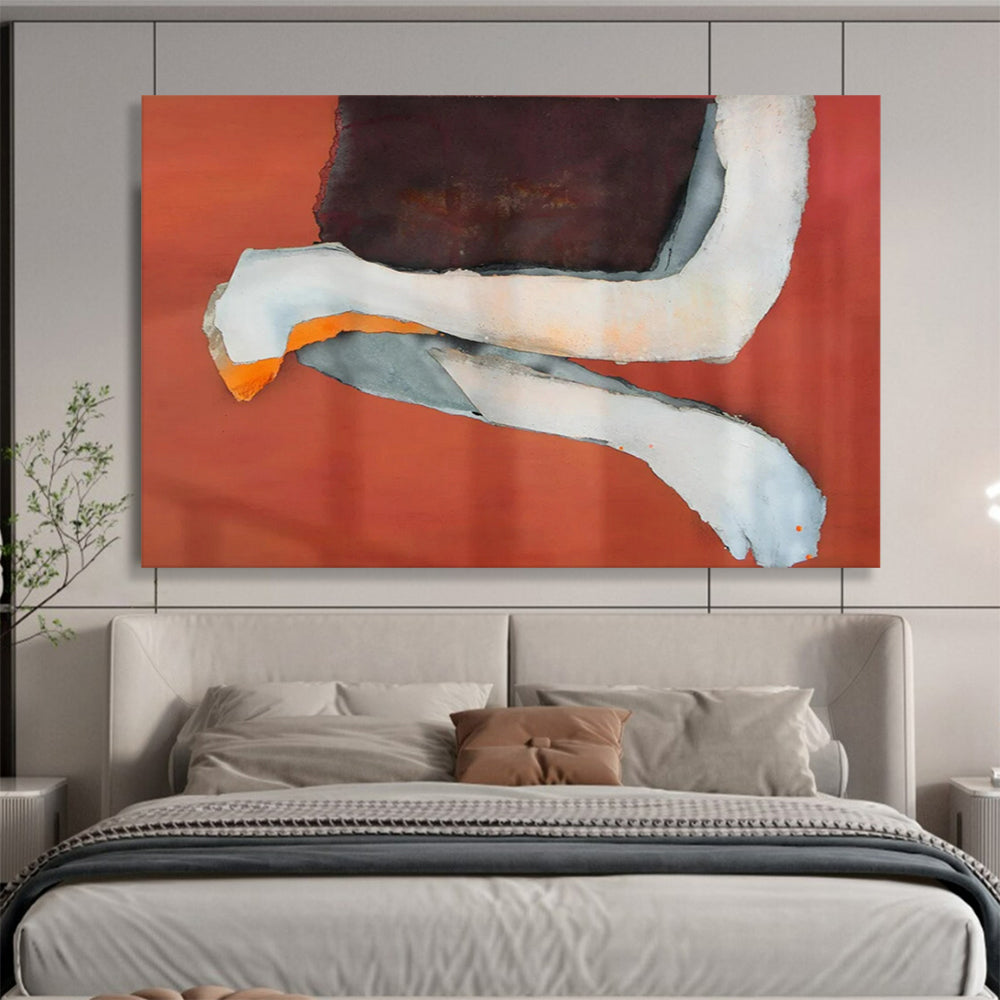 “Orange - Toned Abstract Collage” – Abstract Mixed - Media Collage CT1783