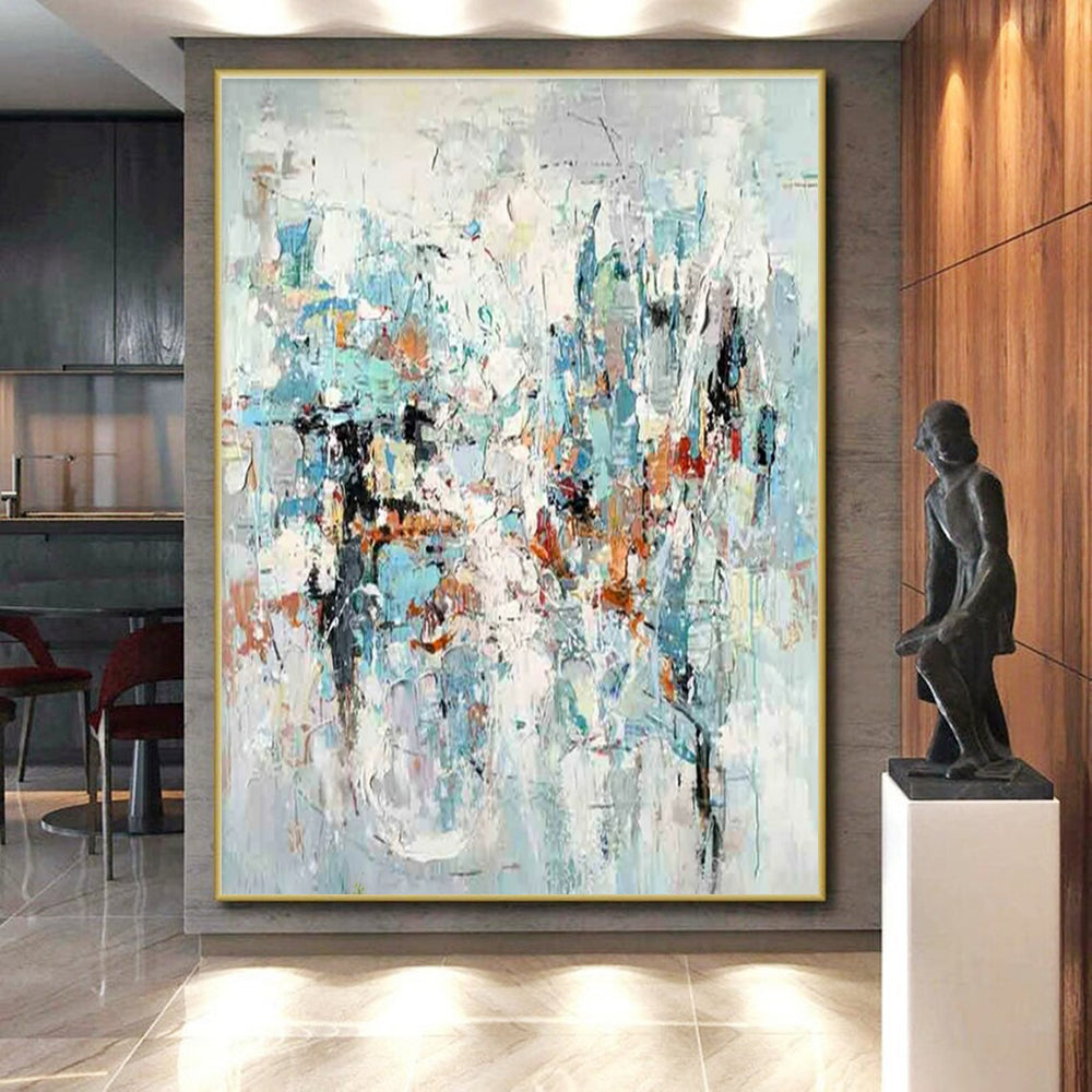 “Soft Color Fusion” ，Pastel Abstract Painting CT0890