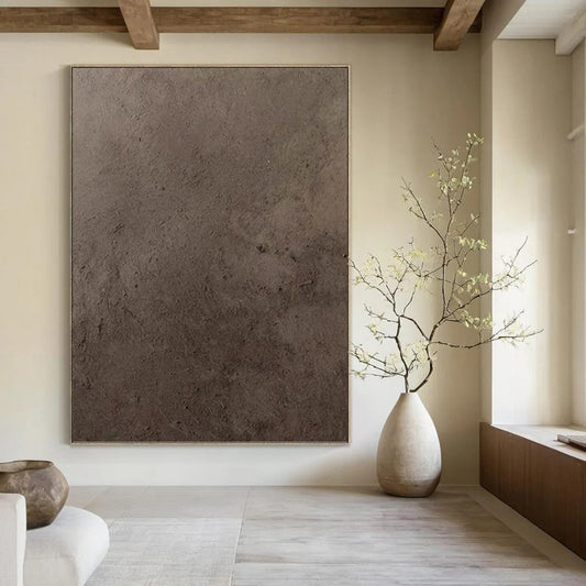 “Smooth Dark Gray Textured Surface” - Minimalist Abstract Painting On Canvas DKH1116