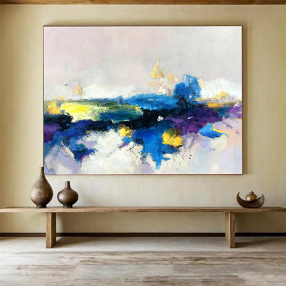 “Colorful Abstract Landscape” Abstract Oil Painting On Canvas DKH531