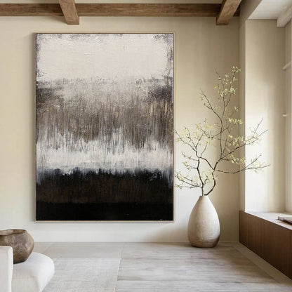 “Neutral Toned Abstract Drips” – Abstract Expressionist Painting CT1137