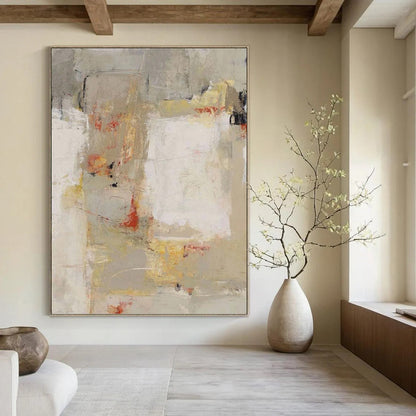 Neutral Tones Abstract - Abstract Painting On Canvas DKH1450