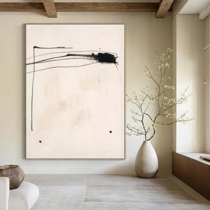“Ink - Stroke Whisper” – Minimalist Abstract Art CT1030